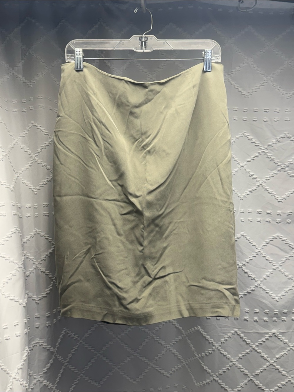 Valerie Stevens Pure Silk Olive
Green Pencil Skirt Size 16